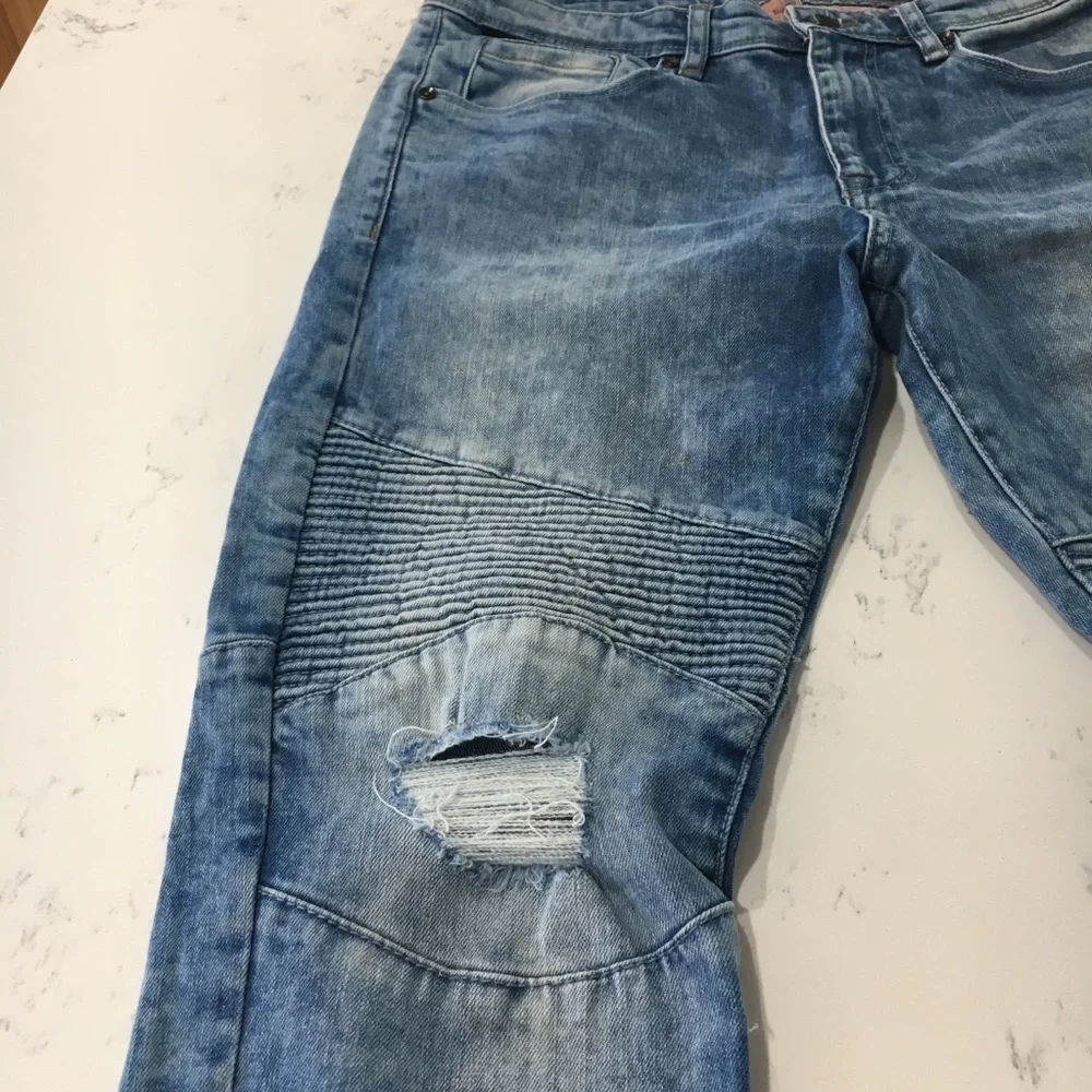 BDG men distressed skinny jeans blue size:33